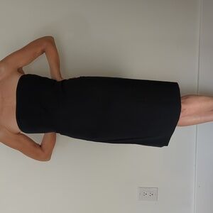 Black strapless dress